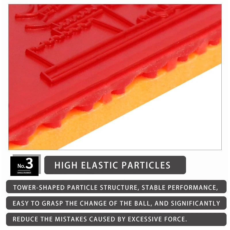 TUTTLE Beijing Table Tennis Rubber ITTF Standards Pimples In Medium Tacky Ping Pong Rubber with Sponge for Training Competition