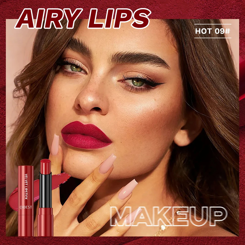 QI 5Pcs/Set Matte lipstick Set Stickless Cup Lip Color Lasting Classic Lip Color Stain Free Velvet Mist lipstick Set 241031