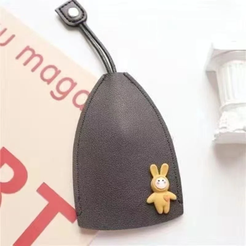 Cute PU Leather Car Key Case Holder Creative Fruit Pull Out Key Sleeve Large Capacity Keychain Pouch Keychain Organizer