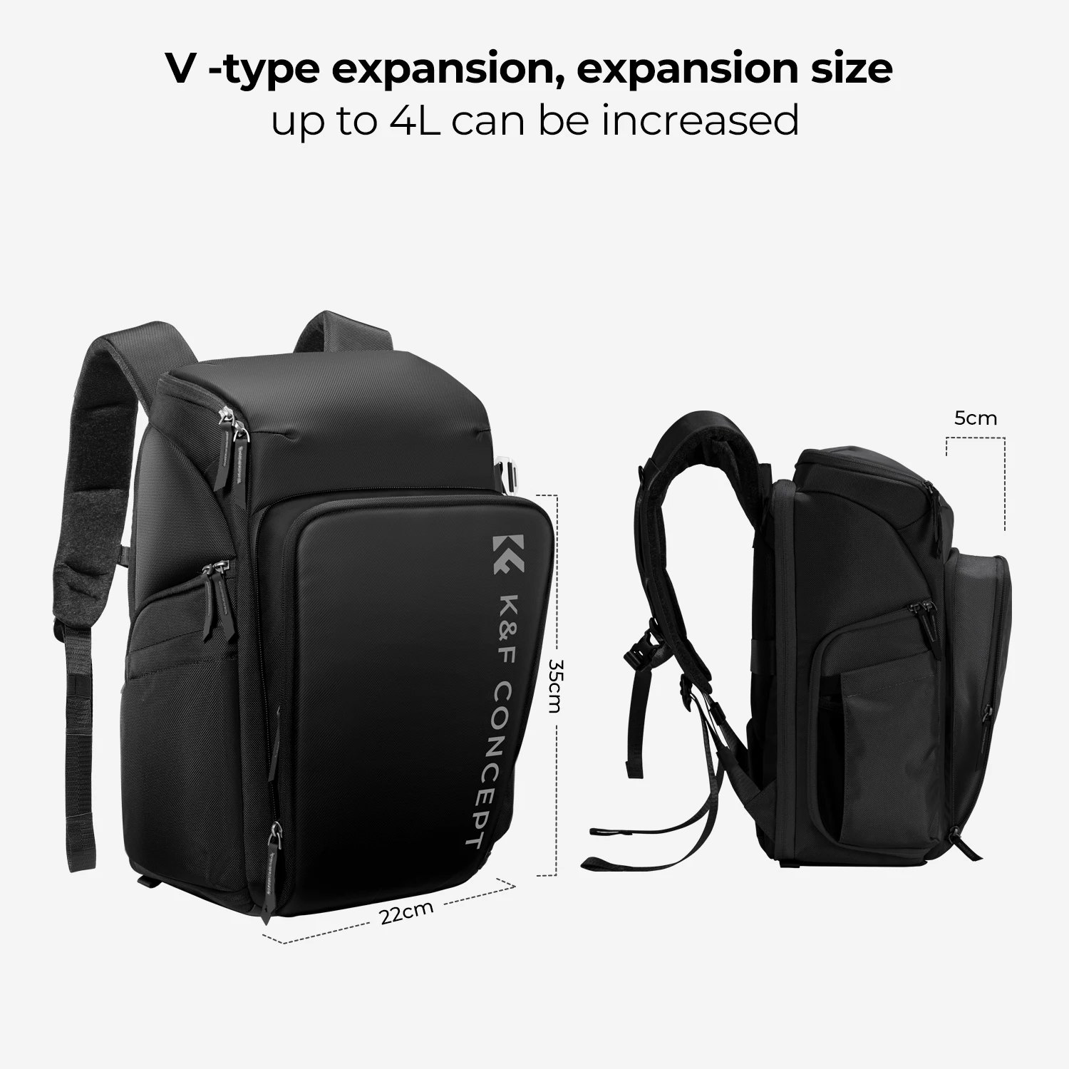K&F Concept 16Inch Alpha Backpack Air 25L Professional Photography Backpack,City Commute Backpack,Camera Bag Can Carry A Tripod