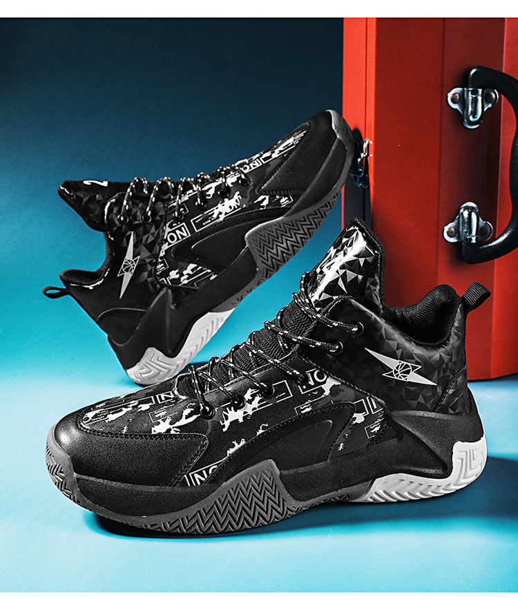 Plus Size Basketball Shoes Men's Autumn and Winter Leather Waterproof and Wear-Resistant Practical Sneakers Free shipping