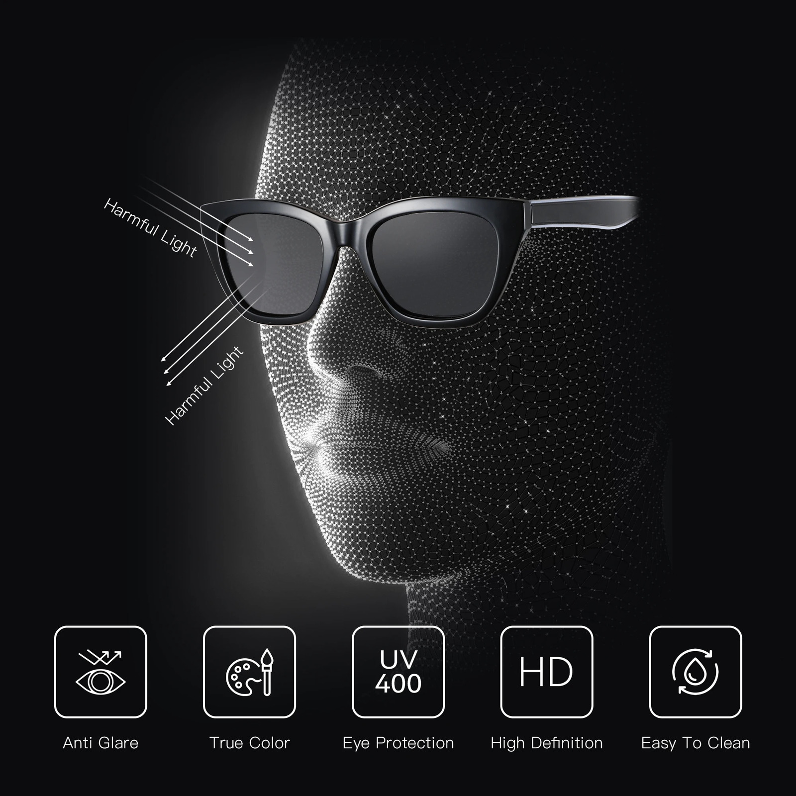 ZENOTTIC Square Polarized Sunglasses 2025 Fashion Women Thick Frame UV400 Women Shopping Gif Protective Sunglasses 241031
