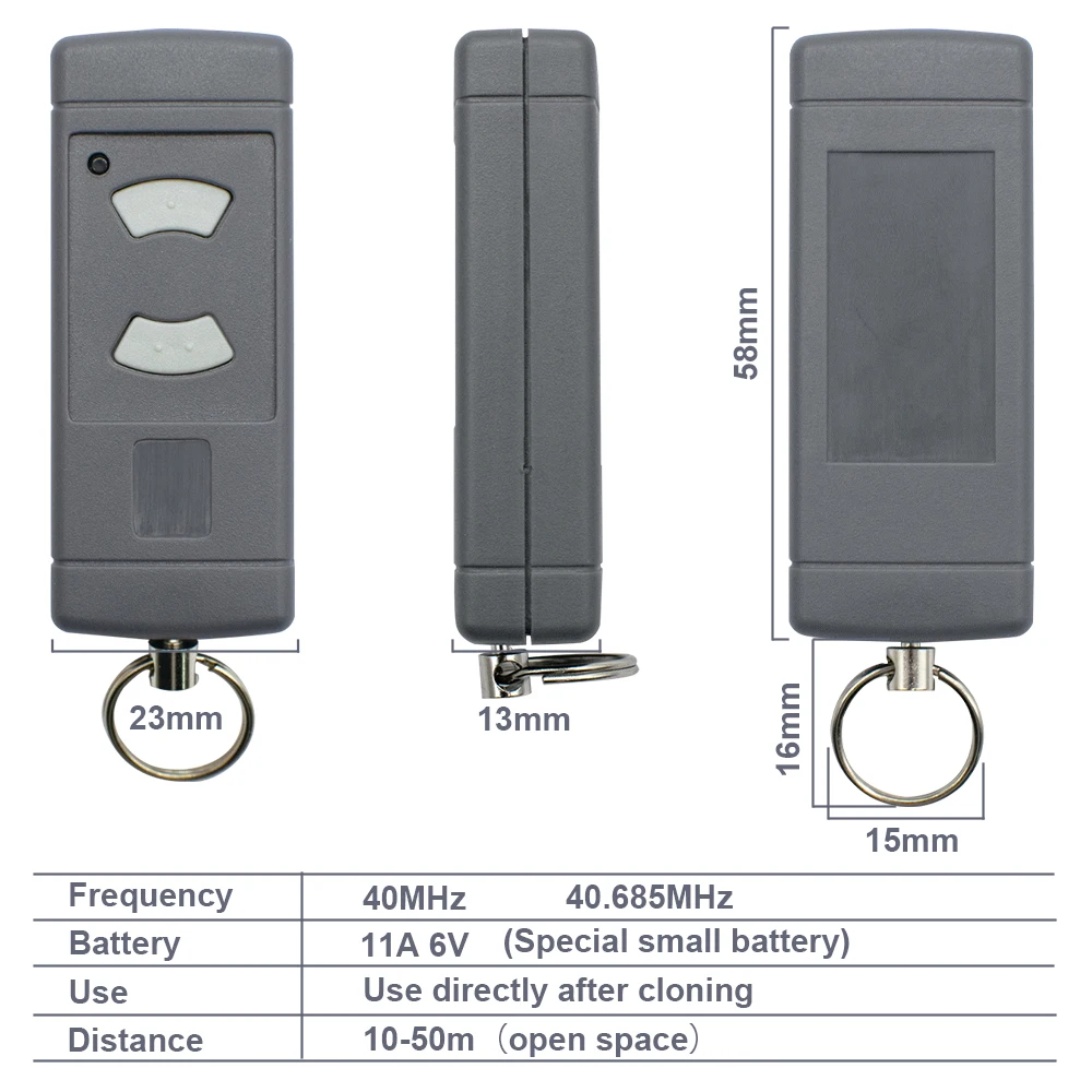 HORMANN 40.685 new mhz HS4 HSM4 HSE2 HSE4 2025 Garage Door Remote Control Duplicator HORMANN All Grey Button