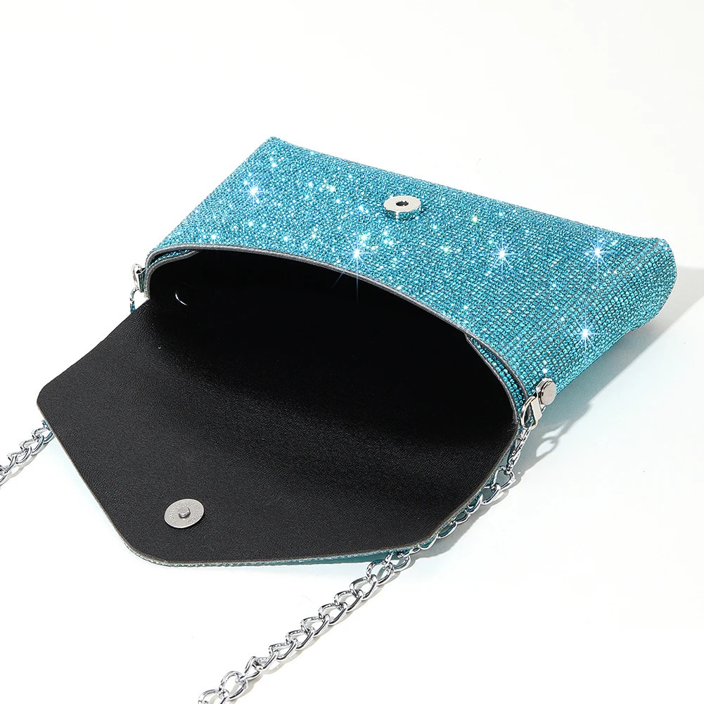 Diamond Womens Sparkling Evening Envelope Clutch Bag Womens Sparkling Handbag Party Bag Handbag Mobile Wallet Gold and Silver 241031