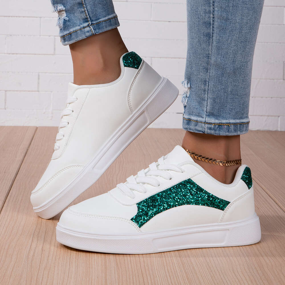 Little White Shoes Women's Summer and Spring New Versatile Popular Student Sports Flat Bottom Casual Thick Bottom Elevated Board Shoes ddmythur