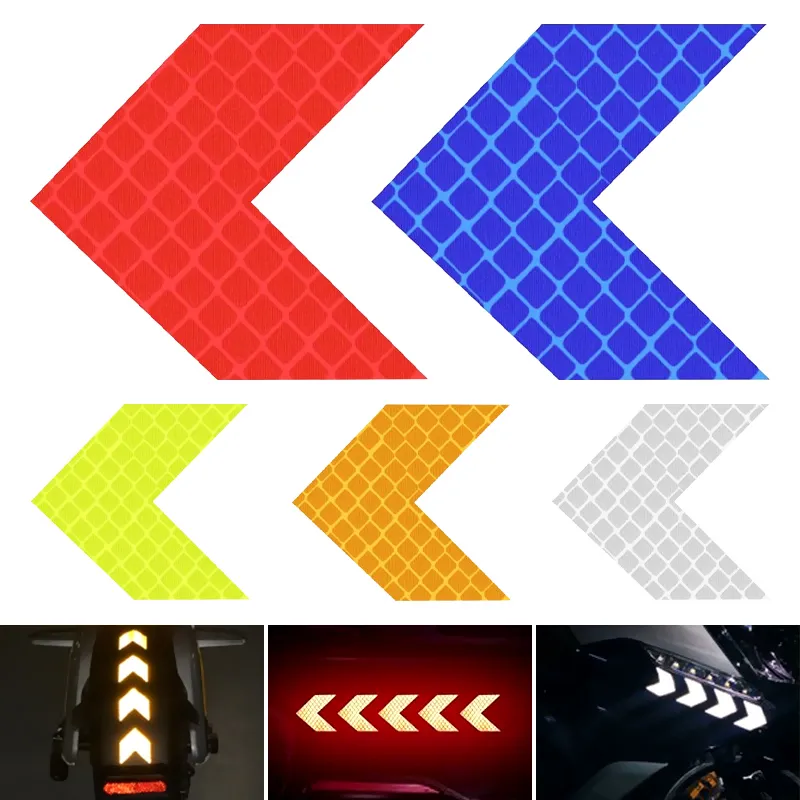 10 Pcs Bike Reflective Bicycle Fender Sticker Car Motorcycle Fluorescent Warning Decor Cycling Luminous Protector New