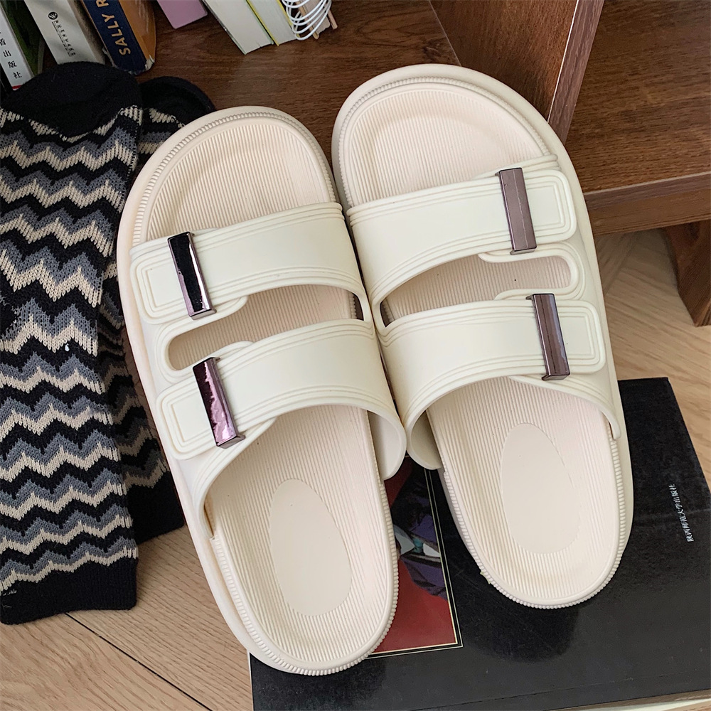 High platform double home summer slippers female personality indoor street sandals girl slippers