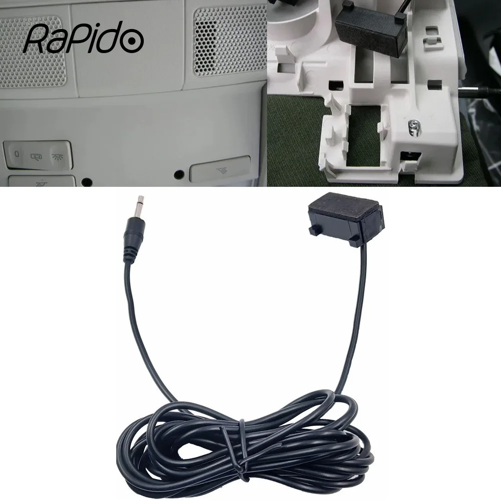 Car Audio Microphone 3.5mm Clip Jack Plug Stereo Mini Wired External Mic Overhead Console for VW Golf Passat Tiguan Seat Skoda