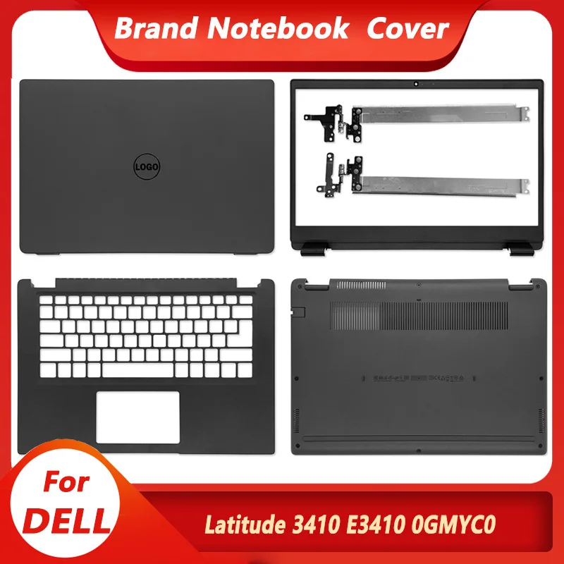 New For Dell Latitude 3410 E3410 LCD Back Cover/Front Bezel/Palmrest/Bottom Case Hinges Housing Cover 0GMYC0 00MC2P 0VMY1K Black