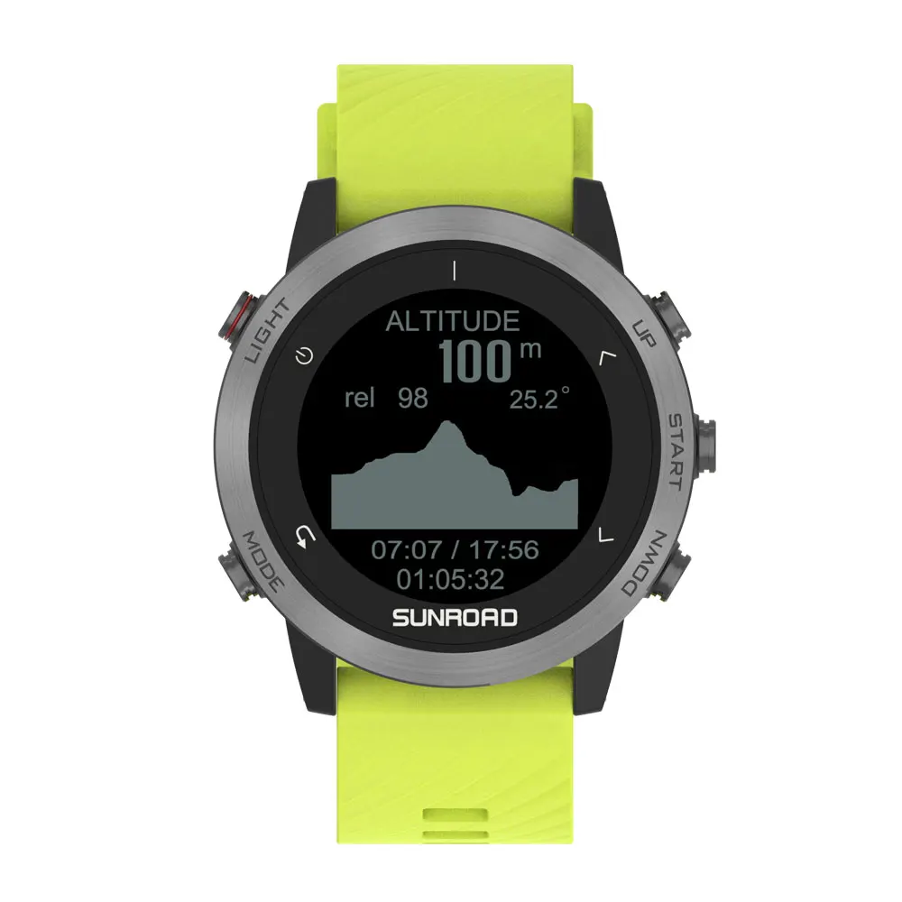 Sunroad smart watch T5 10ATM with GPS waterproof outdoor sports diving Altimeter barometer heart rate bp professional GPS watch