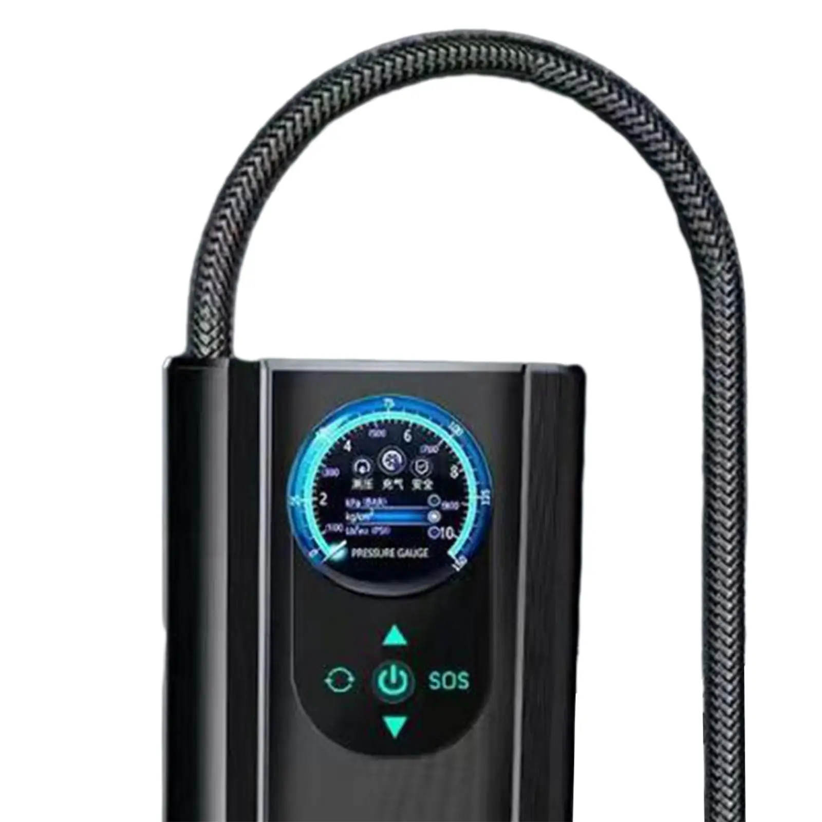 Tire Inflator Car Air Compressor with Tire Pressure Gauge LCD Display Screen Mini Air Pump for Motorcycle SUV Bike Basketball