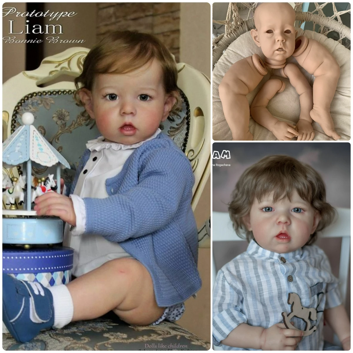 Reborn Baby Liam 30Inches DIY Big Blank Kit Christmas Gift Toy Artist Unpainted Bebe for Children Realistic Lifelike Doll