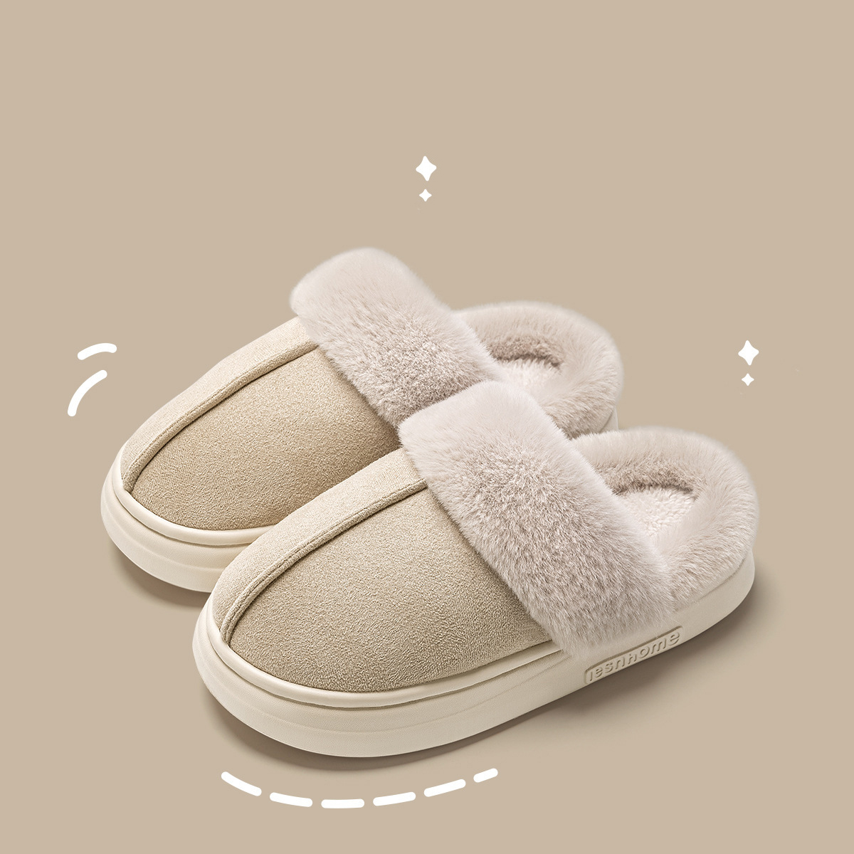 2024 new free shipping Cotton mop designer slippers for womens Suede insulation and thickening black white brown (Size is one size smaller! Order one 