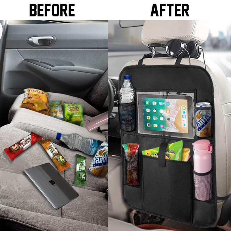 Car Backseat Organizer with Touch Screen Tablet Holder Auto Storage Pockets Cover Car Seat Back Protectors Car Accessories 9ea1e 5 c5527