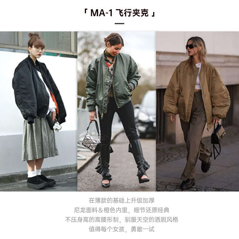 Maden Women Autumn And Winter Thickened Windproof Baseball Cotton Casual Outerwear Jacket Tops