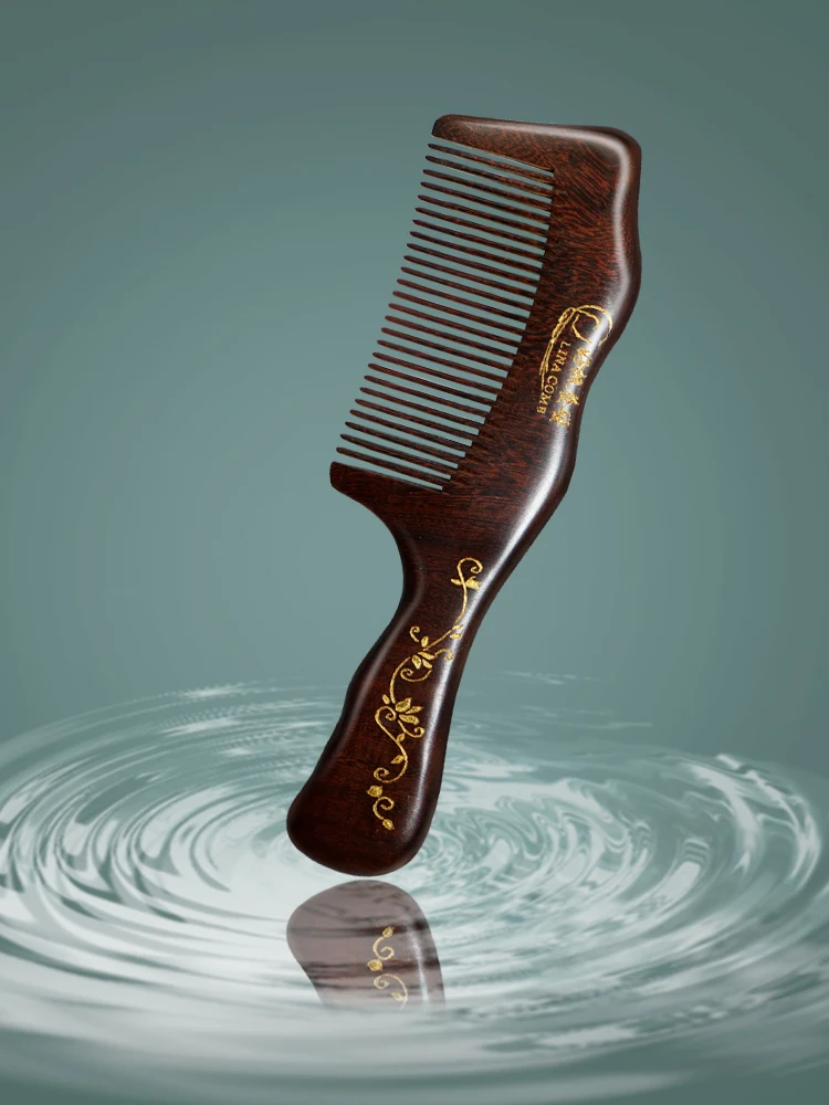 Portable Natural new Sandalwood 2025 Solid Wood Comb Engraved Wood Healthy Massage Anti-Static Comb Hair Care Tool Beauty Accessories