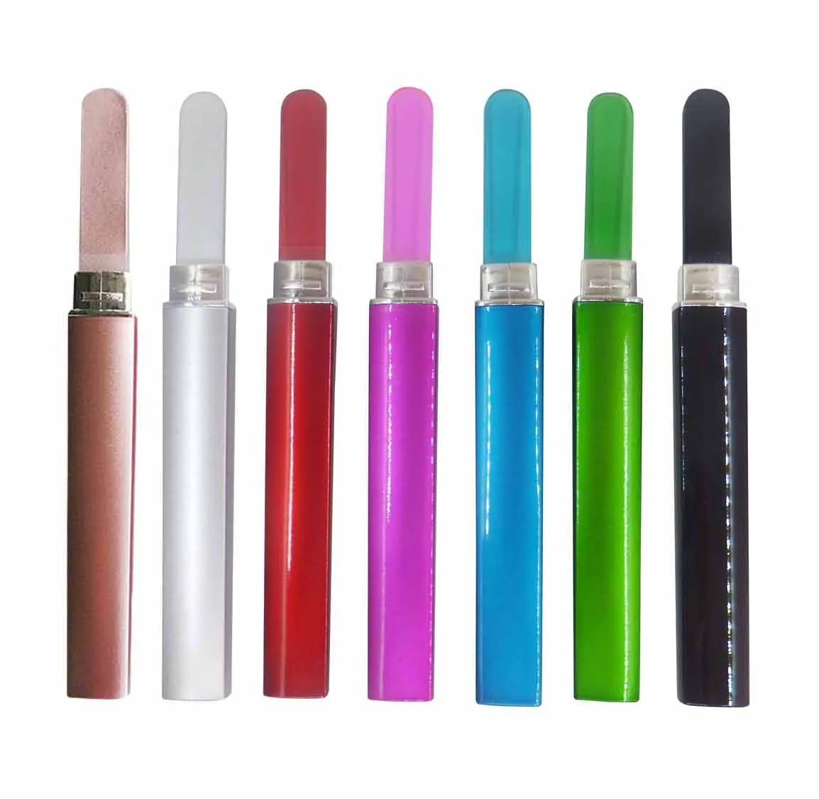 1pcs Crystal Glass Nail File Gradient Rainbow Color Double Sided Finger Nail Files With Cases For Manicure Care DIY Nail Tools
