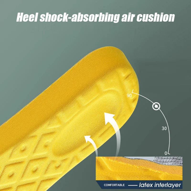 Soft Latex Memory Foam Insoles Women Men Sport Running Foot Support Shoe Pad new Breathable Orthopedic Feet 2025 Care Insert Cushion