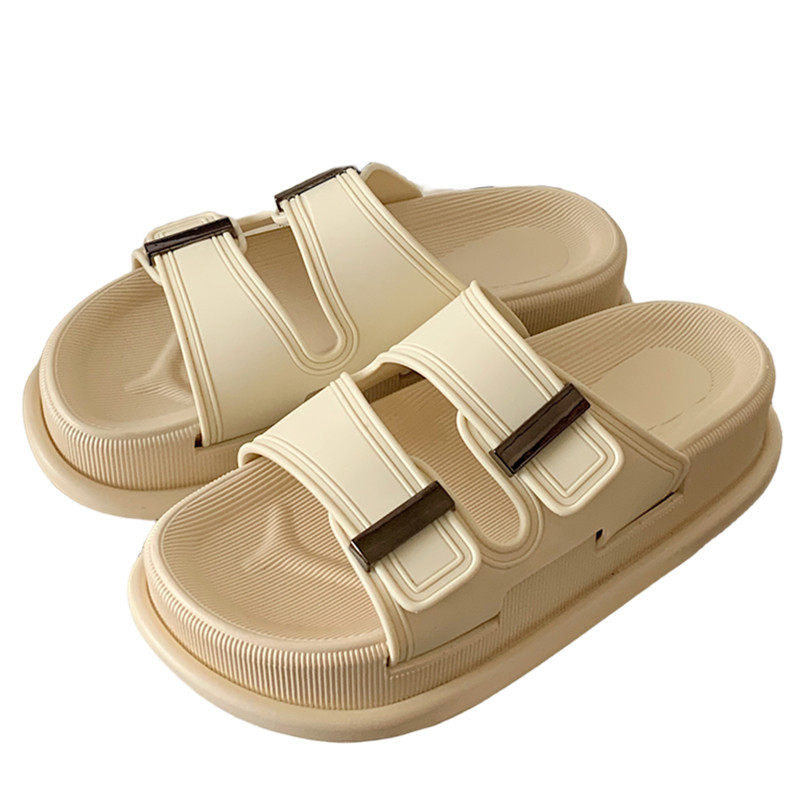 High platform double home summer slippers female personality indoor street sandals girl slippers
