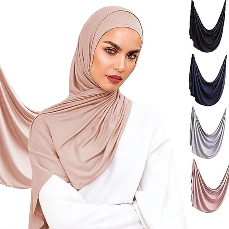 BOHOWAII Instant Hijab Scarf for Women Muslim Premium Jersey Head Scarf Wrap Soft Turban Breathable Voile Femme Musulmane