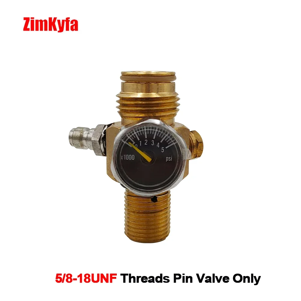 HPA Tank Bottle Regulator for M18x1.5,5/8-18UNF Pin Vae HP 200bar 3000psi,Pressure Gauge,8mm Refill Nipple,For Air Soft