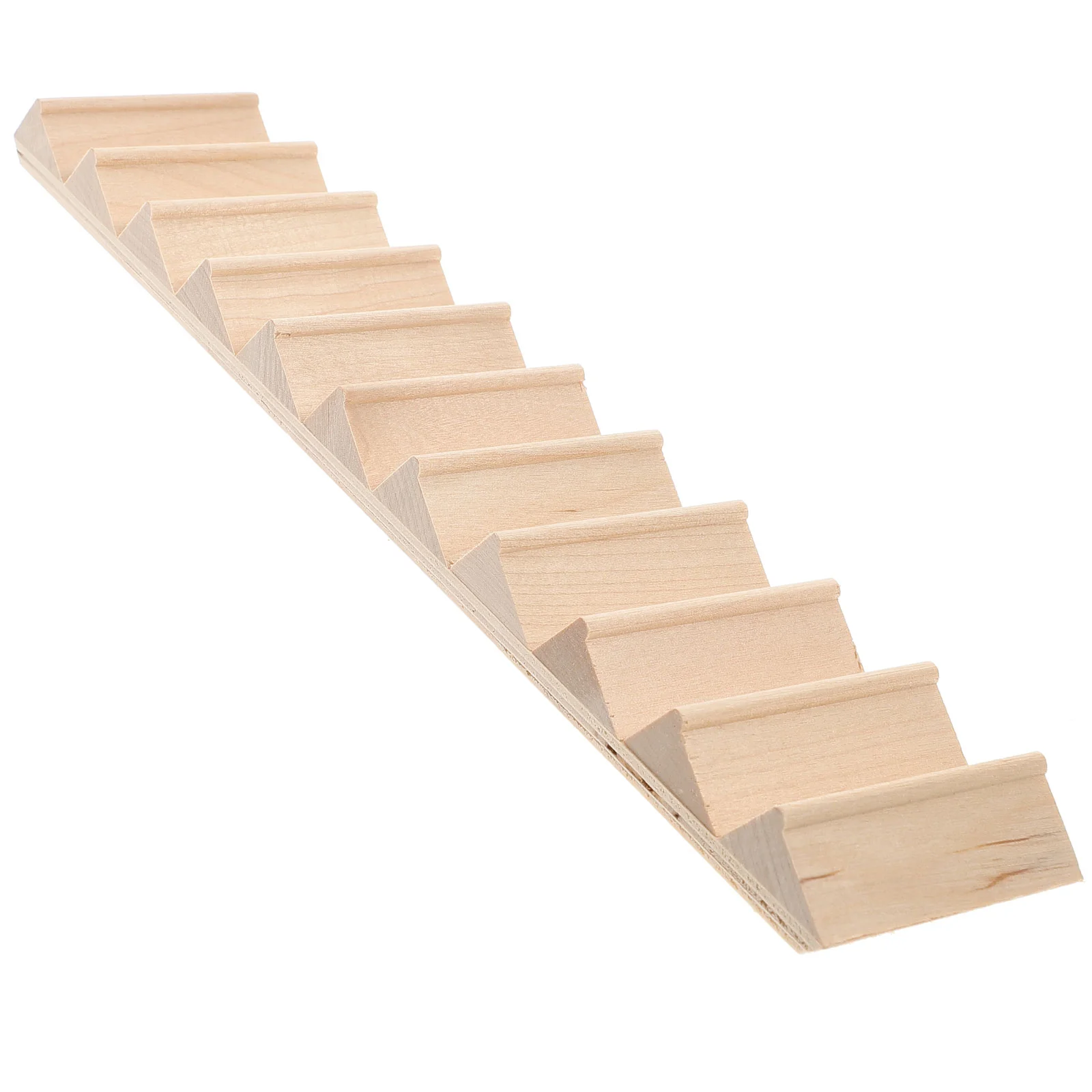 1PC 1/12 Mini House Staircase Miniature 2025 Wooden Stairs new Without Handrail DIY Accessory