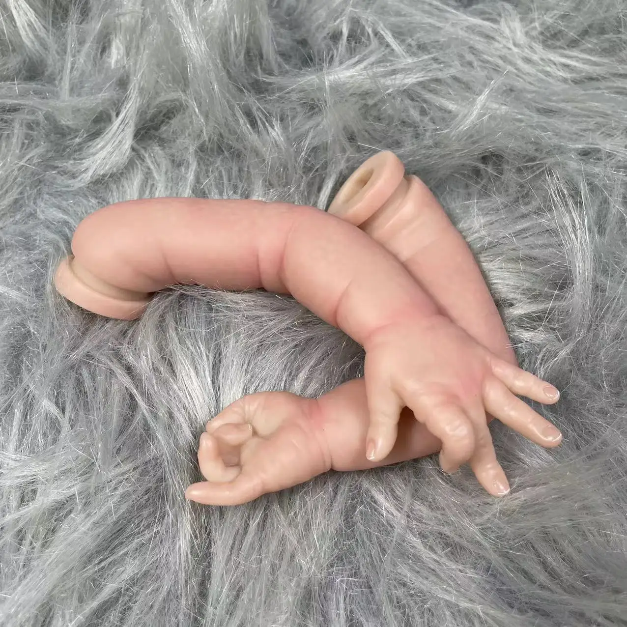 19 Inches 3D Painted Skin Kit Reborn Baby Doll Mold With Cloth Body And Eyelash Add Magnet Newborn More Realistic Easy DIY Toy