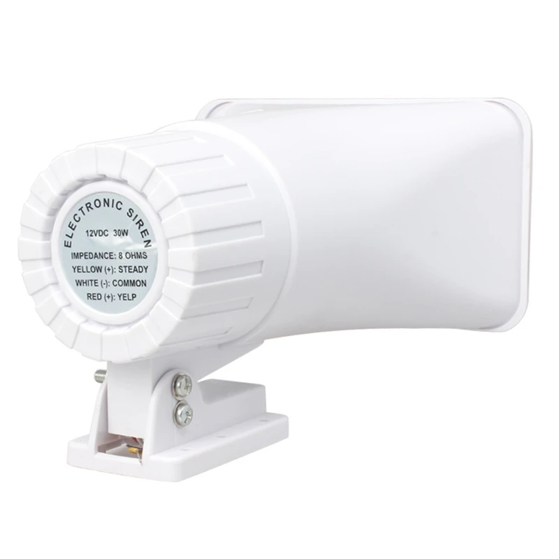 DC 12V Wire 30 Watt Siren Dual Tone Indoor/Outdoor 120Db Sounder Super Alarm Horn Security Alarm Siren