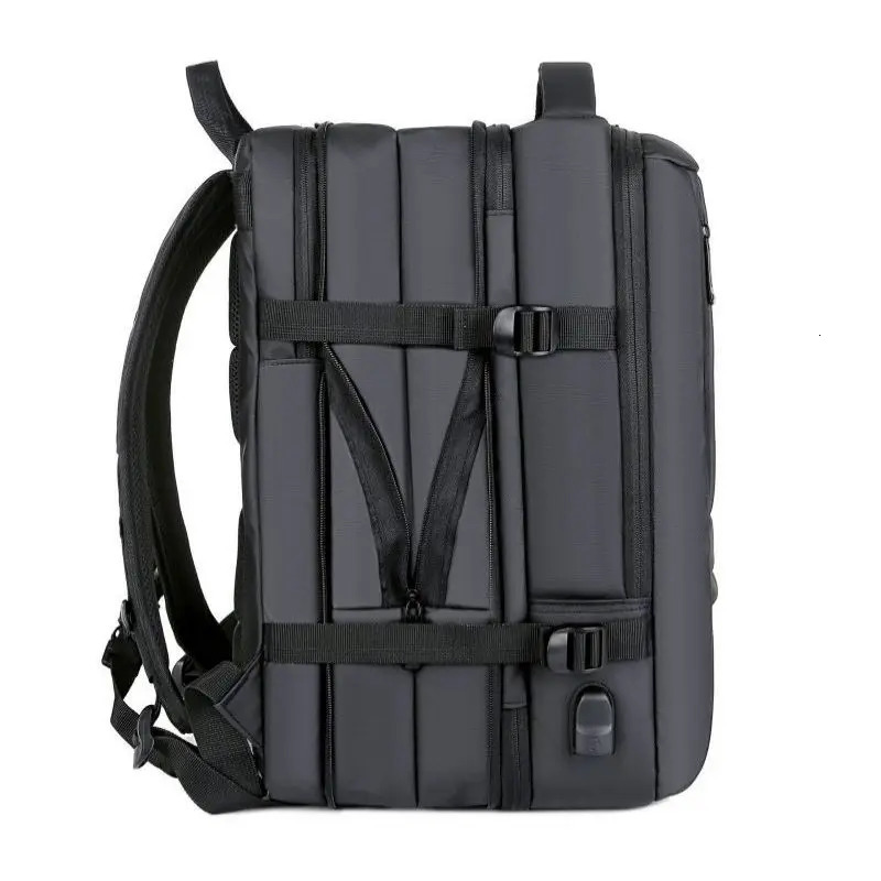 Mens Business Waterproof Multi functional Backpack USB Charging 17 Laptop Bag Expandable Large Capacity Travel Backpack 241031