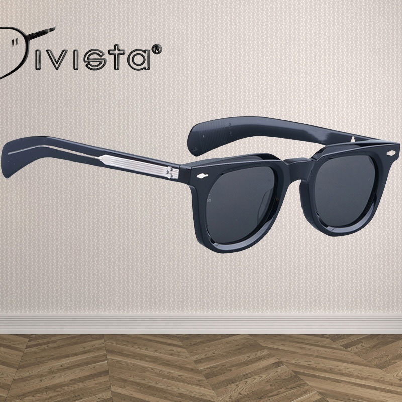 Vendome Fashion Original Quality Brand Acetate Sunglasses Men Yellow Tortoise Glasses Women Outdoor Driving Eyewear Round Cat Eye 47-25 Handmade in It
