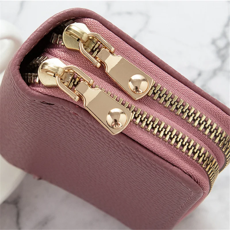 New Women Wallet Woman Zipper Wallet Coin Purse Pouch Ladies Short Wallet Large Capacity Card Holder Bag Accessories