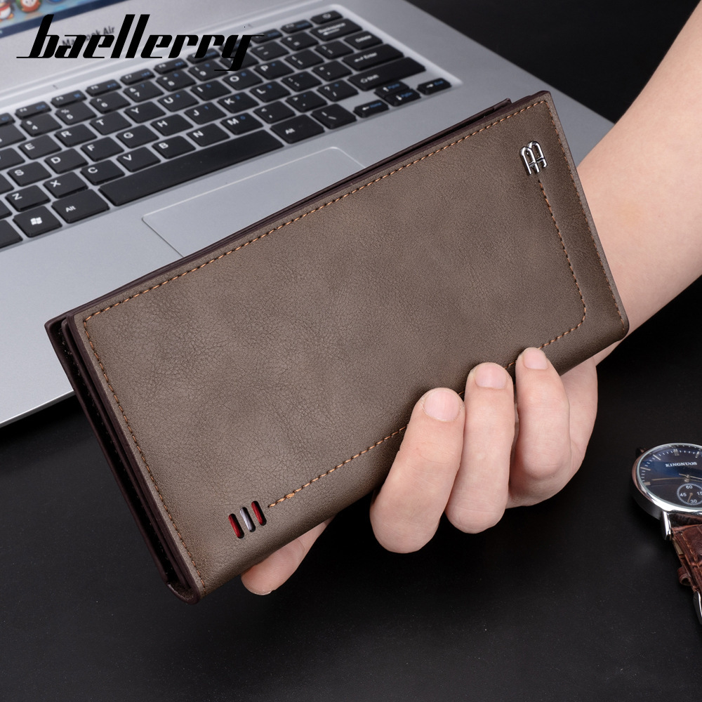 Men's new designer Baellerry multi card zipper minimalist wallet anti-theft brush handbag