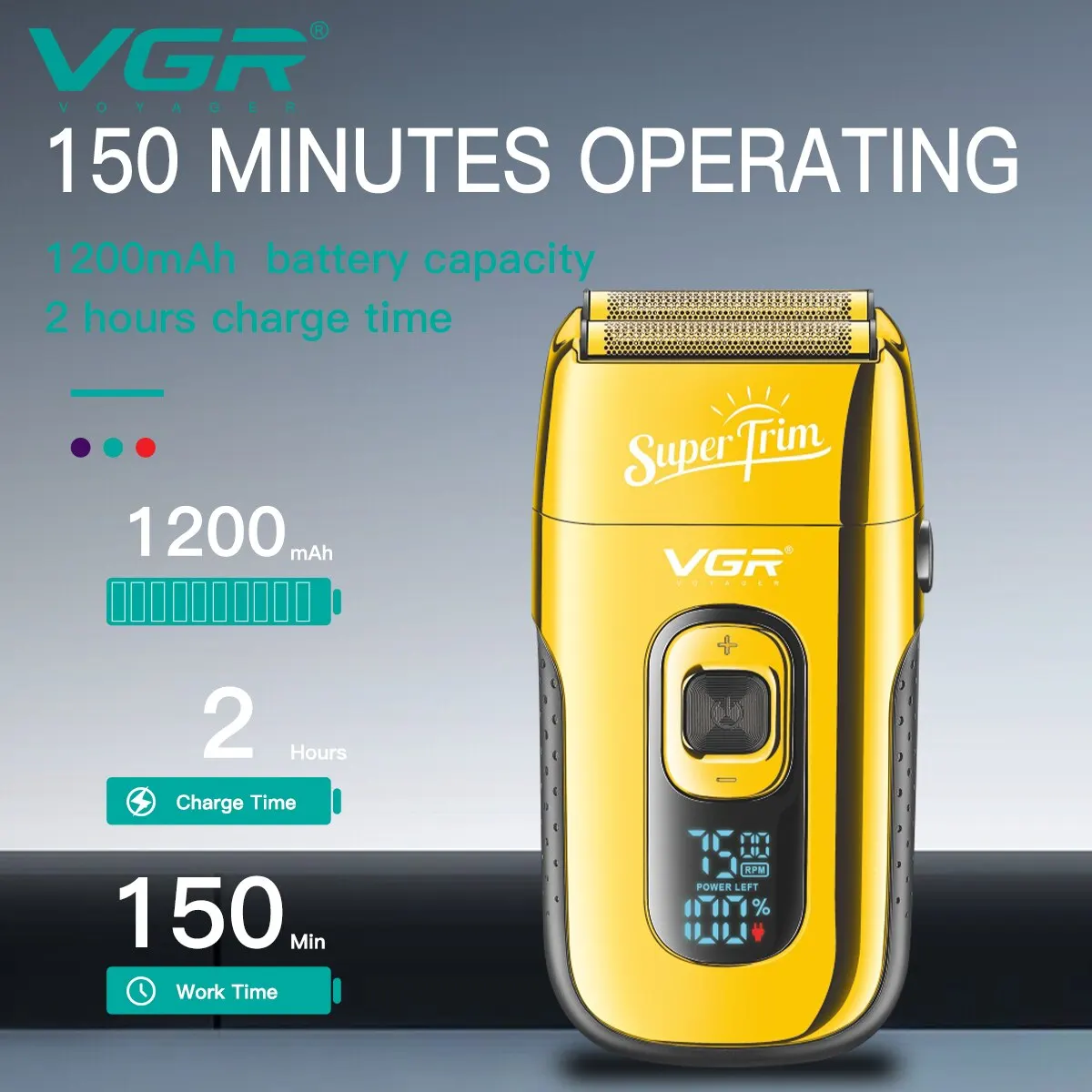 VGR Electric Razor Electric Shaver Rechargeable Shaving Machine for Men Shaver Beard Razor Beard Trimmer Hair Trimmer V-332