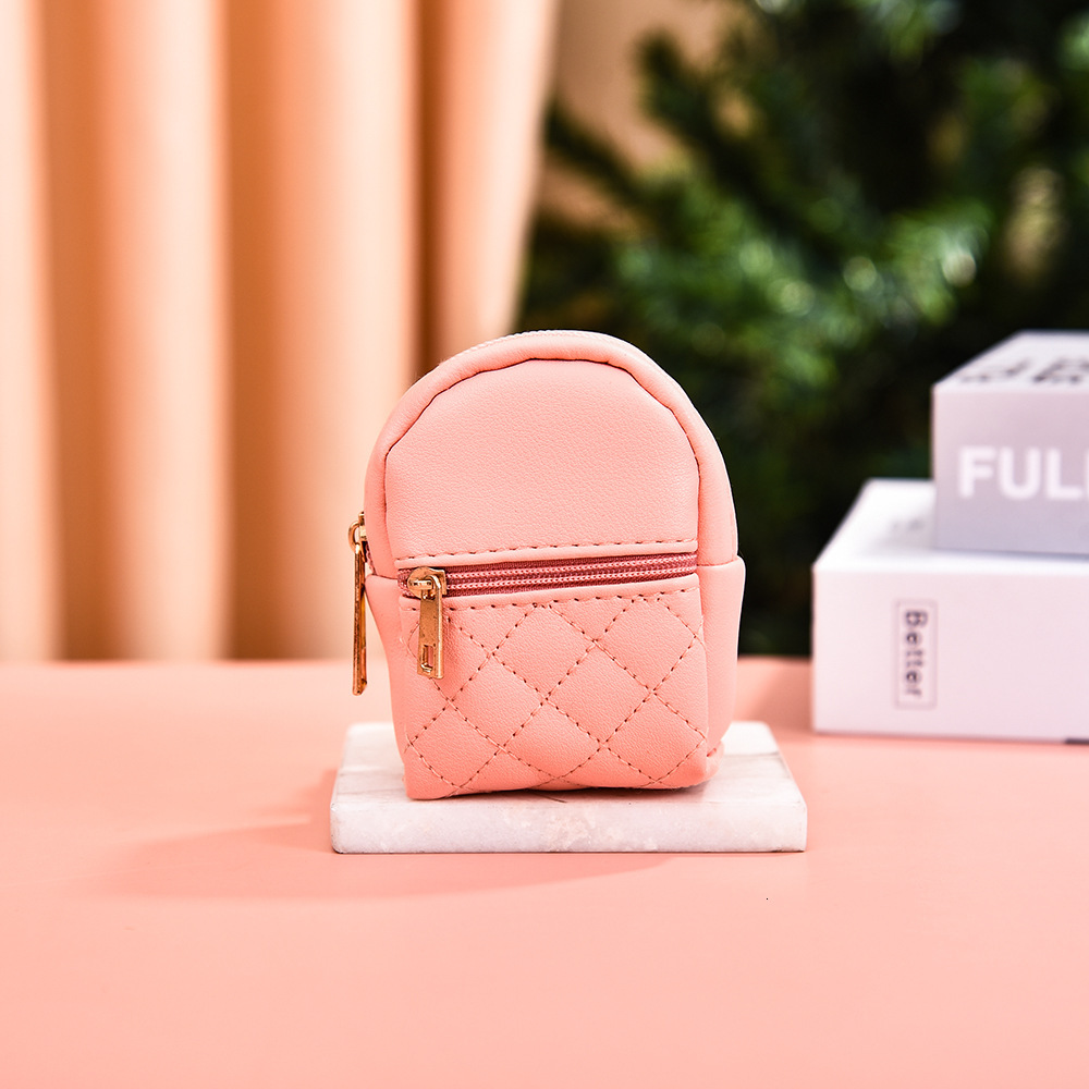 New designer PU coin purse mini cute backpack key data cable lipstick storage bag