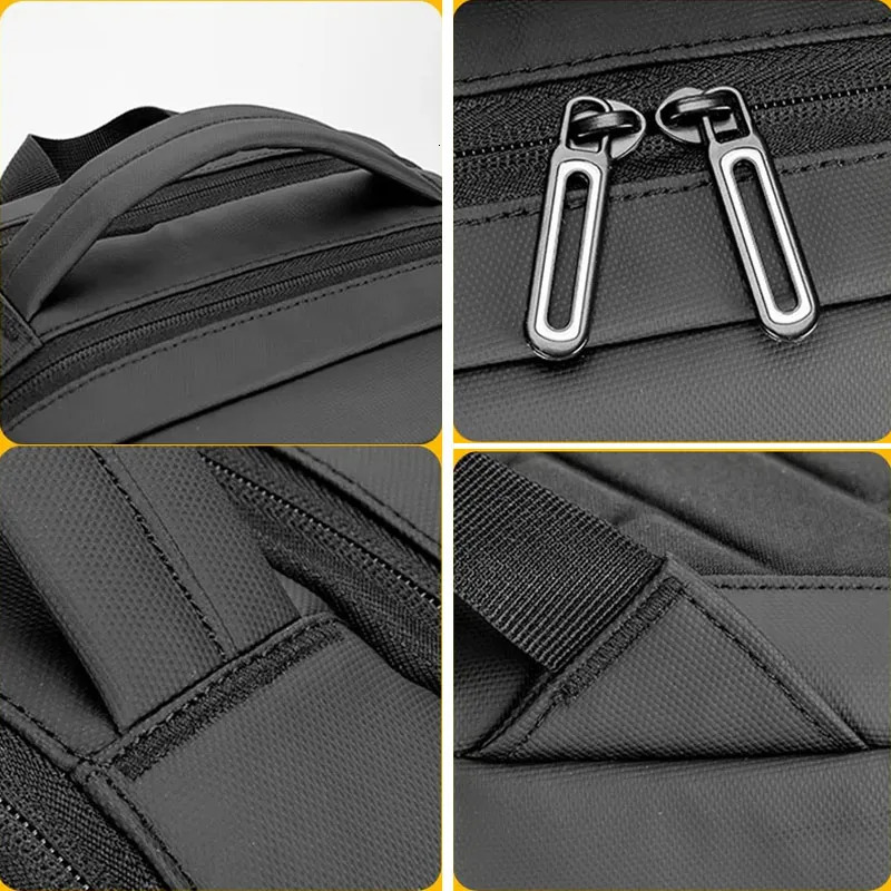 High quality USB charging business backpack PU cover school backpack travel notebook backpack waterproof 16.5-inch notebook bag 241031