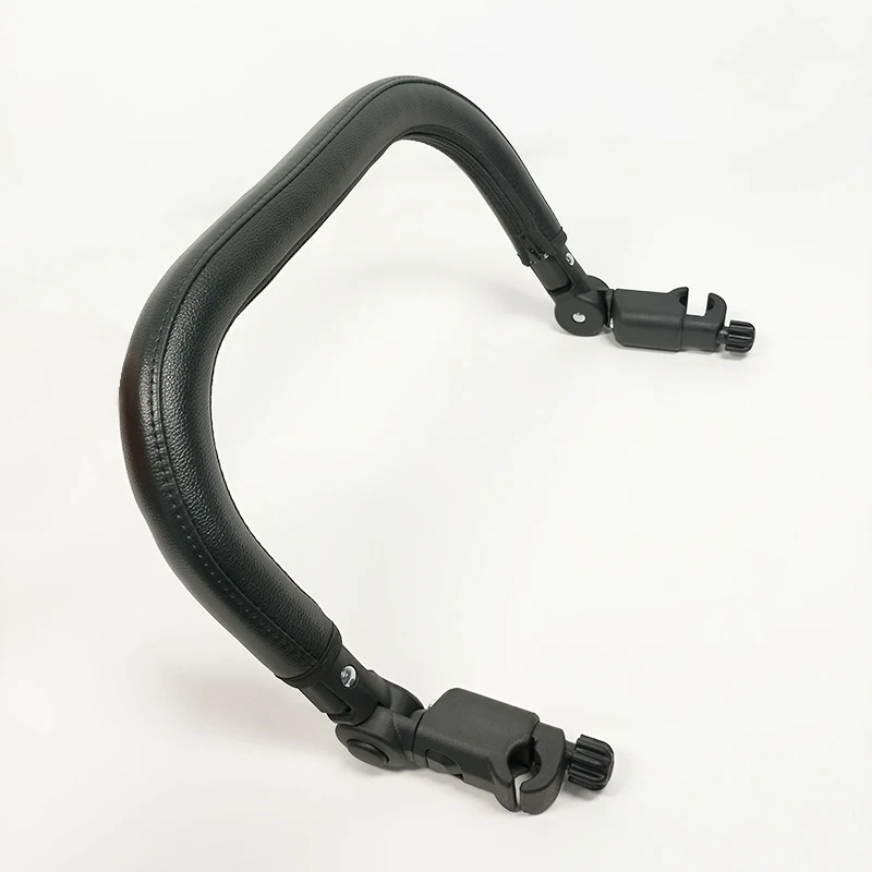 Stroller Bumper Bar For Cybex Eezy S+/S+2 Pushchair Leather Cover Armrest Baby Buggy Crossbar With Clamp Replacement Accessories