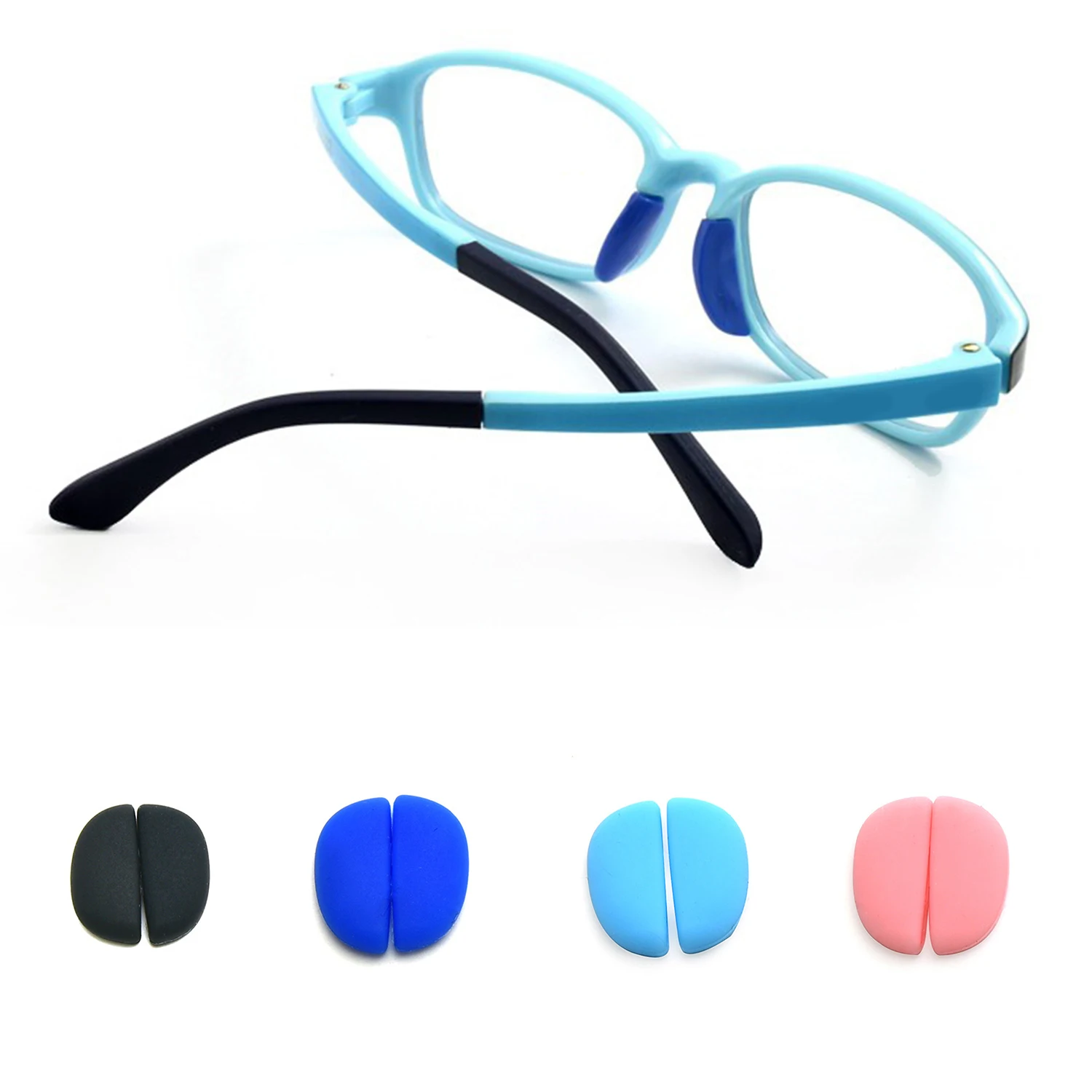 1 pair Anti-slip Silicone Nose Pads For Glasses Push On Nose Pads Repair Tool For Eyeglass Sunglasses Eyewear Accessories New
