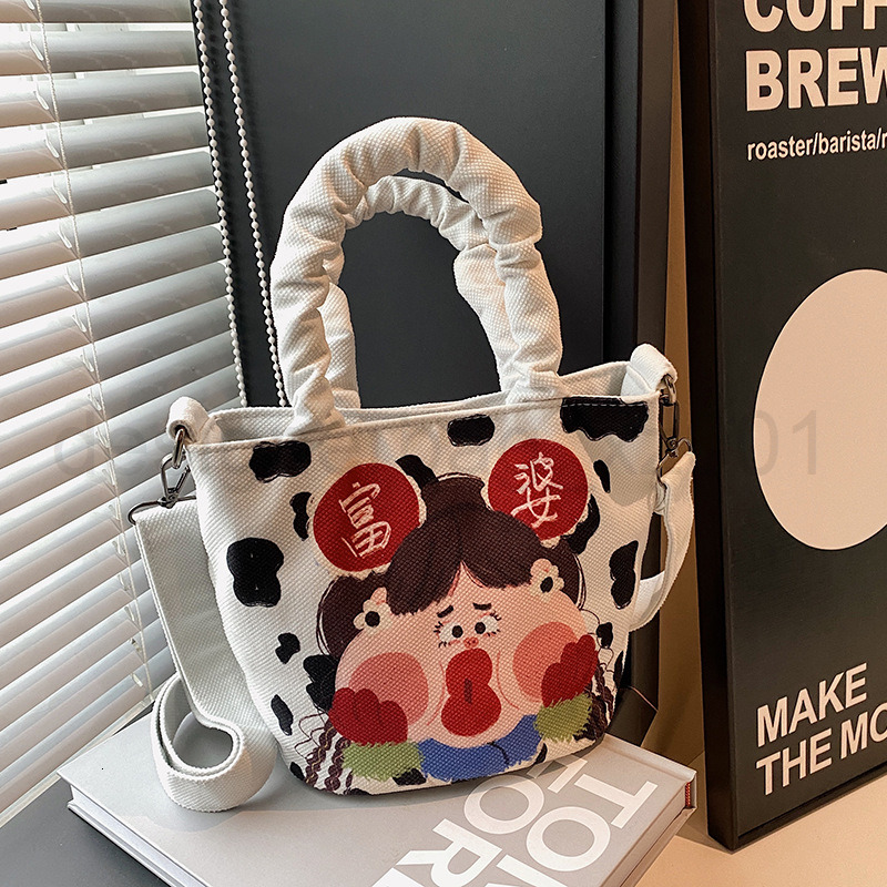 Bag Designer Fashion Classic 10a Top Woman Handbagevening Bags Hand Drawn Ugly and Cute Avatar Crossbody Large Capacity Womens Cartoon Graffiti Girl C