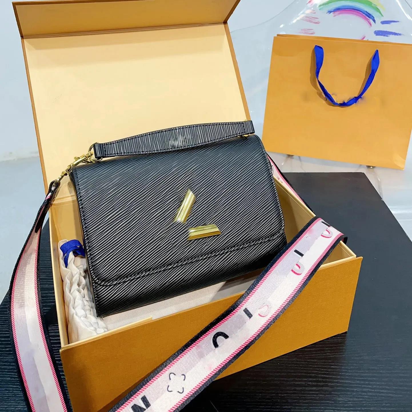 Designer Women bag Lock TWIST MM Shoulder Bag Classic Crossbody Handbags Luxury Lady Tote Purse Epi Leather Embroidery Female Chain Hand Bags Fashion