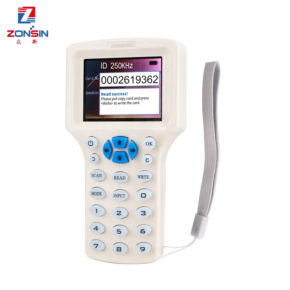 10 Frequency NFC Smart Card Reader Writer Duplicator 125K 13.56MHz RFID Copier USB Fob Programmer Copy Encrypted Key Replicator