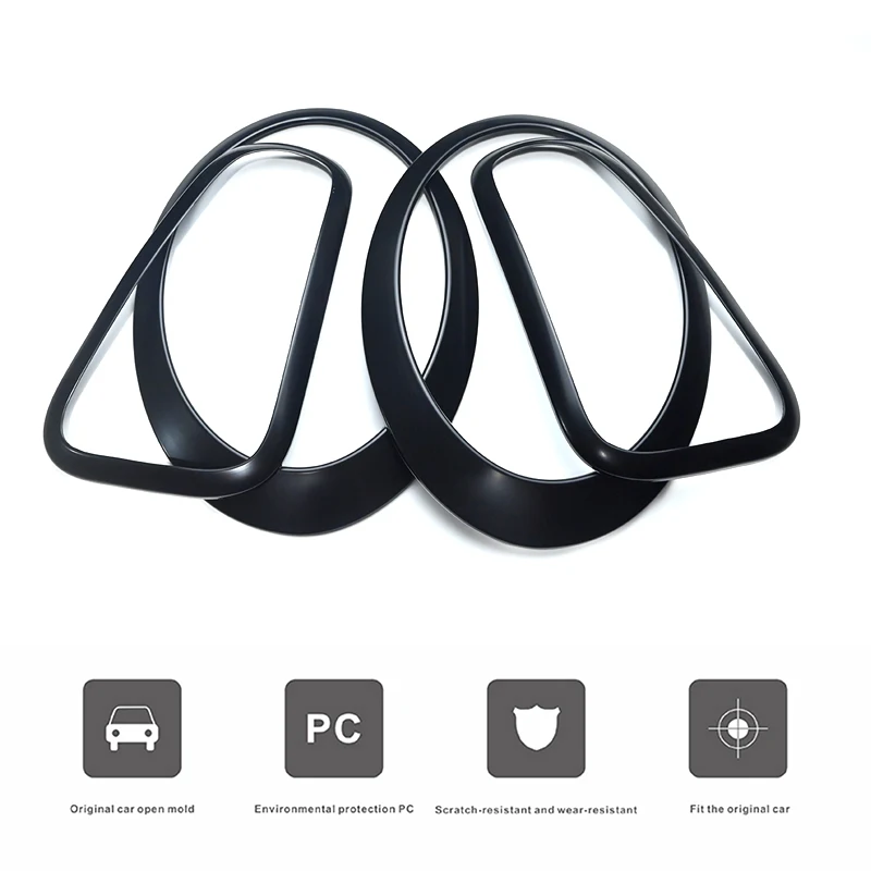 For MINI Cooper S R50 R52 R53 Black Car Headlight Head Tail Light Rear Lamps Frame Rings Cover Car Stickers Exterior Accessories