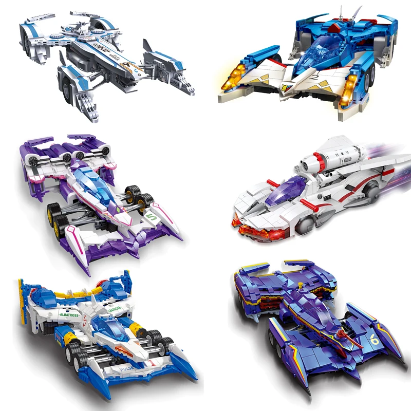 IN STOCK MOC Future GPX Cyber Formula Sports Car Asurada G.S.X Building Blocks Assembling Toys for Children Birthday Gift Set