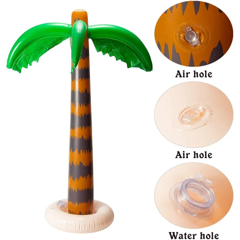 Inflatable Palm Tree Flamingo Banana Beach Ball Parrot Beach Pool Toys for Hawaiian Party Summer Pool Beach Party Decorations