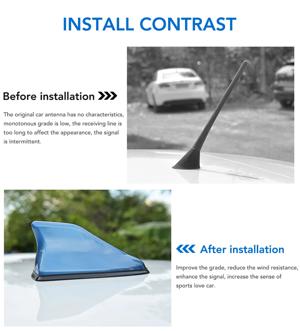Car Antenna Roof Shark Fin Antenna for Peugeot 308 207 307 807 For Citroen C3 Picasso C-Crosser C4 Dispatch C8