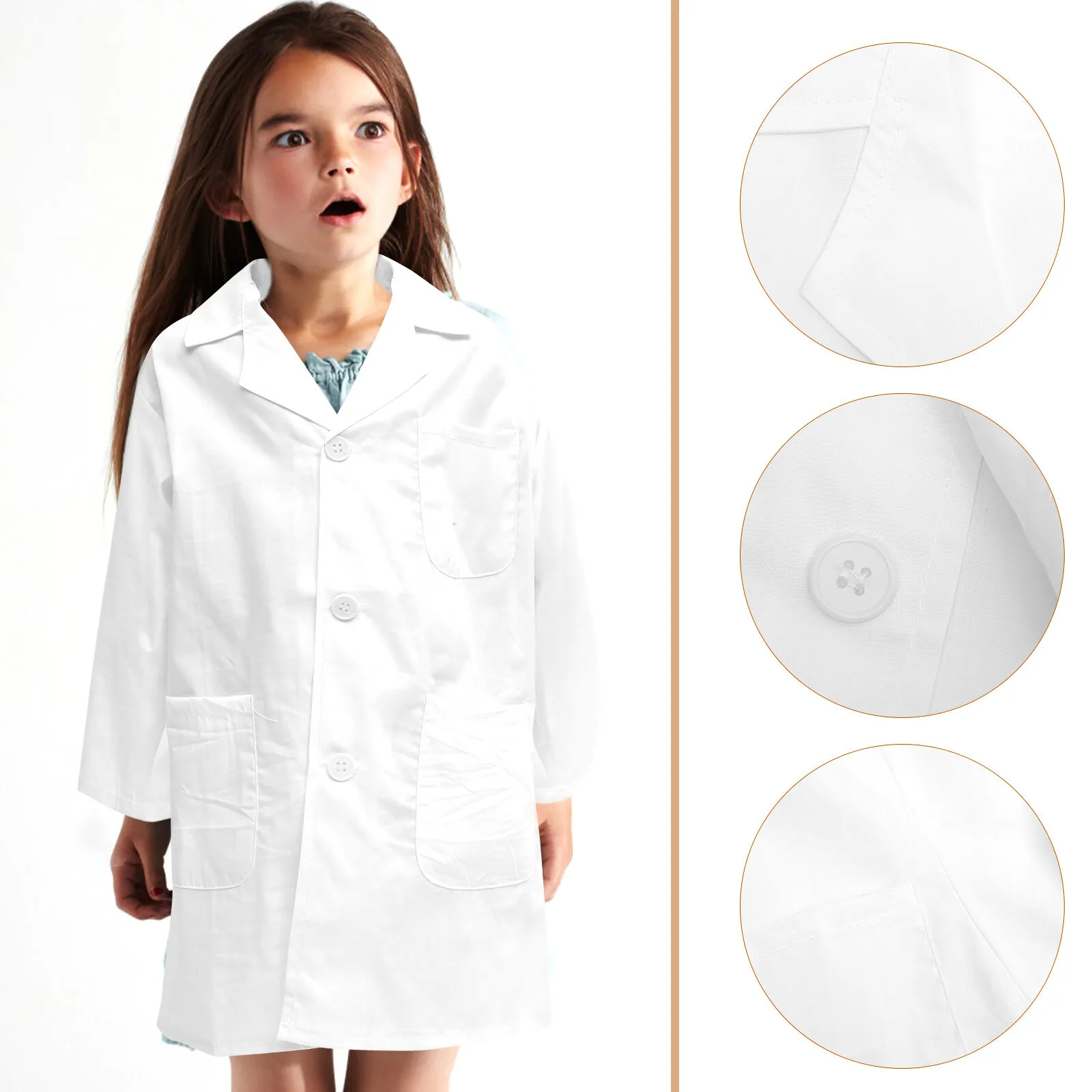 Children's Lab Coat Costume Kids Outfit Outfits Washable Toddler Outfit White Coats Suit
