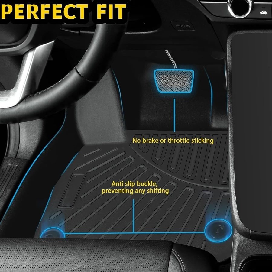 All Weather Floor Mats for Hyundai Ioniq 6 2023 2024 Cargo Liner Rear Trunk Cargo Tray Mat Waterproof Interior Accessories