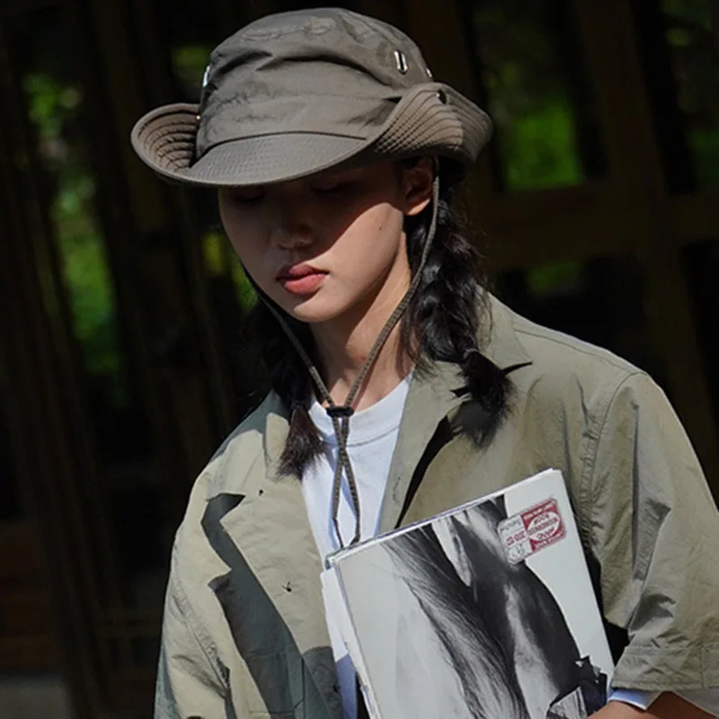 Western Cowboy Hat Female Summer Big Brim Cap Japanese Fisherman Hat Sunscreen Outdoor Beach Tourism Mountaineering Hats Male 99a65 5 f7716