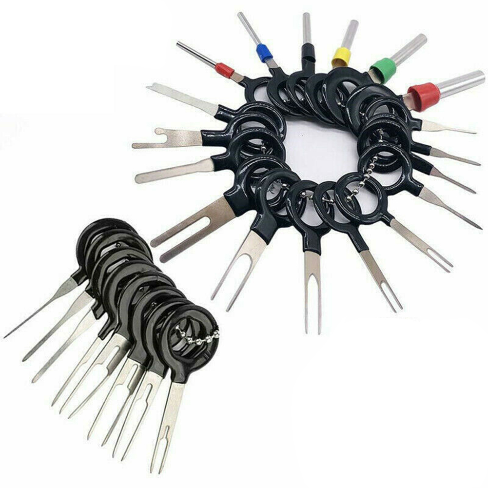 26pcs Car Plug Terminal Removal Tool Electrical Wire Crimp Split Connectors Pin Extractor Kit Keys For Car Repair Take Out Pins