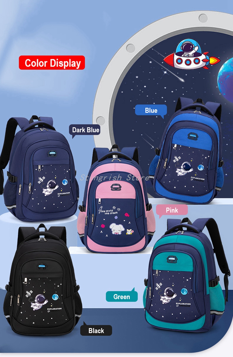 Space Backpack for Boys Girls Kids Elementary School Bags Middle School Primary School Bookbags Set Durable Spaceman Bag Gift