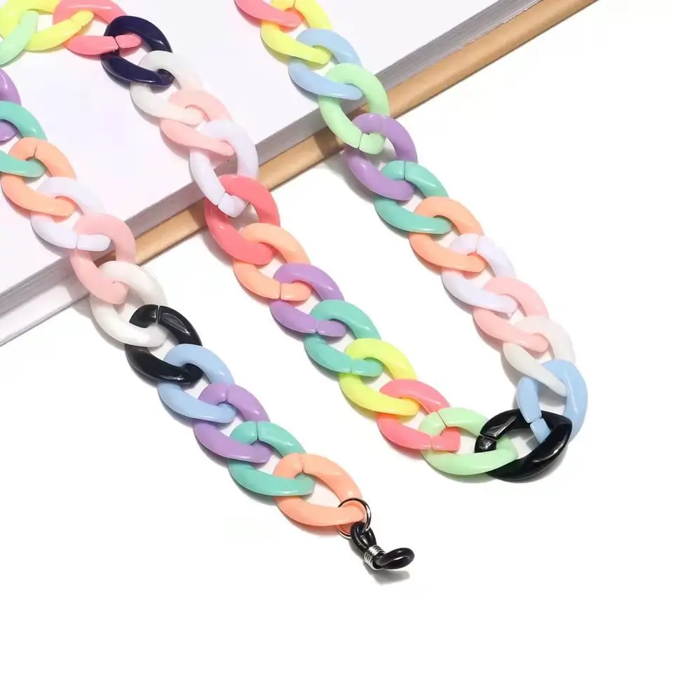 Acrylic Glasses Chain Women Designer Sunglasses Strap Hang Spectacle Cord Holder Anti-skid Reading Glasses Neck Strap Lanyards